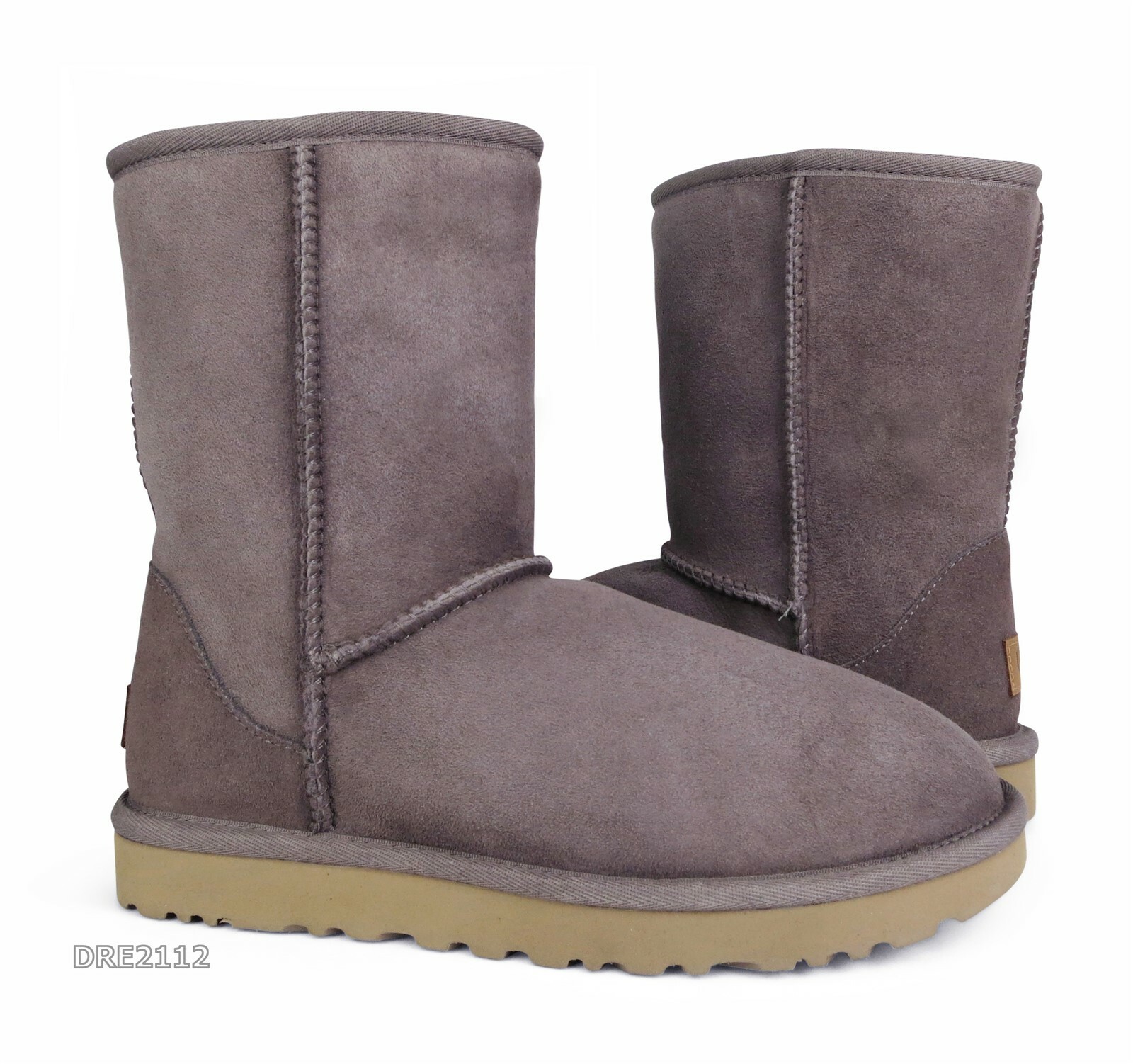 Stormy Grey Suede Fur Boots Womens Size 