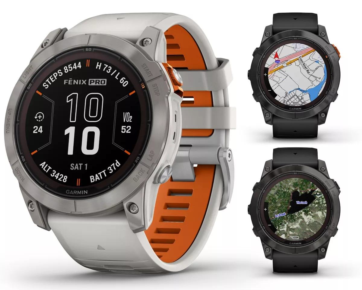  Garmin fenix 7X Sapphire Solar, Larger sized adventure  smartwatch, with Solar Charging Capabilities, rugged outdoor watch with  GPS, touchscreen, wellness features, black DLC titanium with black band :  Electronics