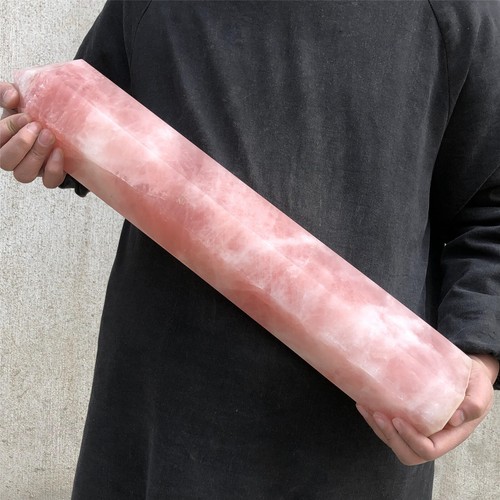 19.5LB Natural Rose Quartz Crystal Obelisk Wand Point Cystal Reiki Tower Heal - Picture 12 of 20