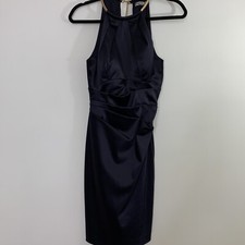 Eliza J Womens 4 Necklace Dress Gold Collar Purple Luxe Old Money Holiday Party