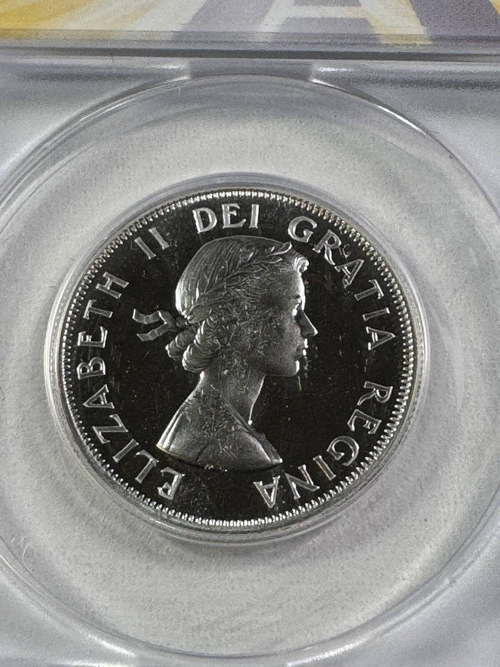 1962 Canada 50 Cents Silver Coin Proof Like Graded MS 66 DCAM by ANACS - Image 3 of 4