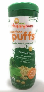 happy baby kale and spinach puffs