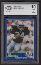 1989 Score Bo Jackson BCCG 10 (HTF Beckett!) Raiders 1st Year Score Football #2