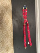 BRACES Christmas Suspenders NOS Festive Men  s Suspenders Good Condition