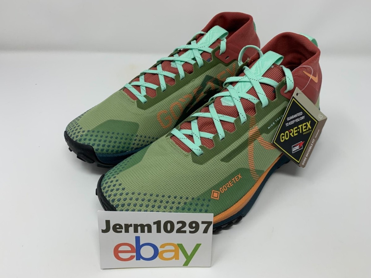 New Men's Nike React Pegasus Trail 4 GTX Alligator Orange Size 9