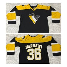 VINTAGE Pittsburgh Penguins #36 Matthew Barnaby NHL Hockey Jersey SEWN