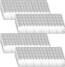 32 Pack 6 Inch Mini Rulers Bulk Plastic Small Rulers with Inches and Centimeter