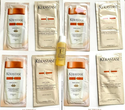Kerastase Nutritive Bain Satin 2 Shampoo Lait Vital Conditioner & Elixir Ultime