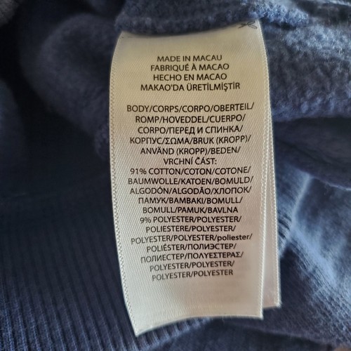 Polo Ralph Lauren Sweater Boy's 4 Blue & White LOGO Kangaroo Pocket Causal Top - Picture 8 of 10