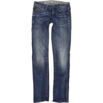 G-Star Midge Damen Jeans blau Straight Regular Stretch W26 L34 (58406)