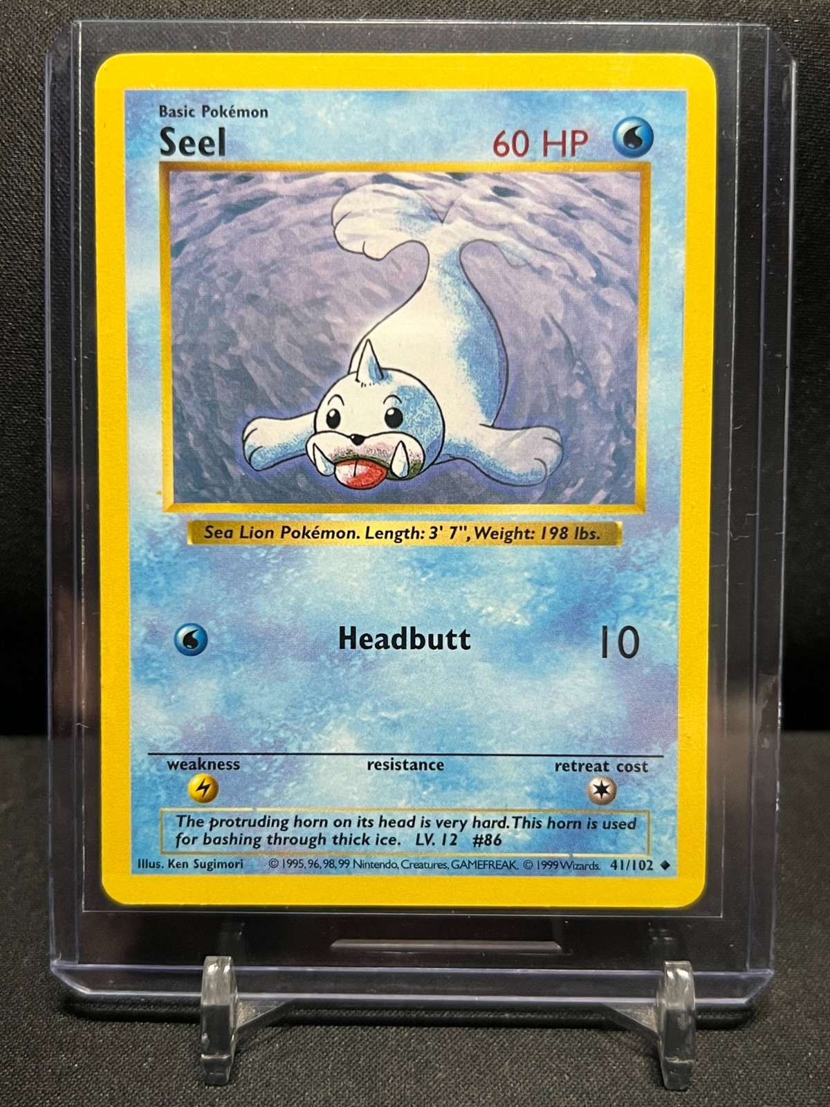 Seel 41/102 Pokémon 1999 Shadowless Base Set LP