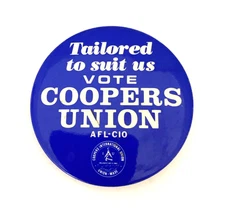 Vintage Coopers Union Button (B2)