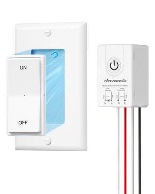 DEWENWILS Remote Light Switch Kit for Ceiling Light, No Interference, 15A