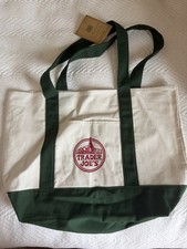 Trader Joe  s Canvas Tote Bag - Large Green Limited Edition - NEW with TAGS