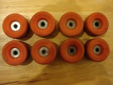 Lot/ 8 Vintage Vanguard Urethane Rental Roller Skate Wheels Bearings