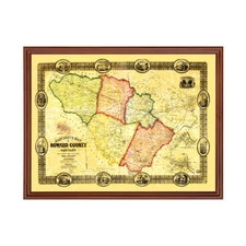 Old Map of Howard County, MD 1860 - Vintage Maryland Art