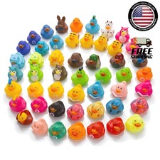 50 PCS Jeep Rubber Ducks in Bulk Yellow Duckies for Ducking Cruise Ducks Small