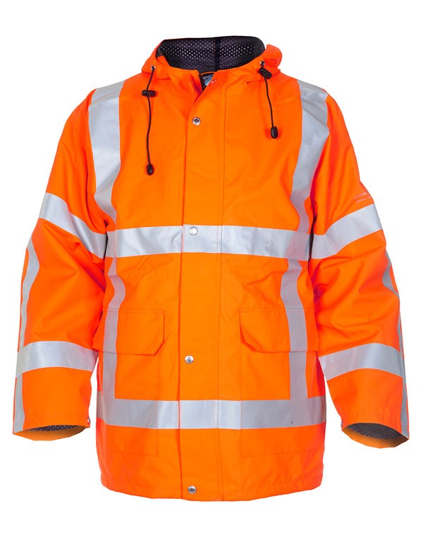 Hydrowear Uithoorn Simply No Sweat High Visibility Waterproof Parka Orange XL - Image 8