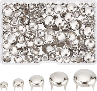 200Pcs 4/6/8/10/12Mm Claw Rivet Nailheads Spots Stud round Dome Rivets Spike Stu