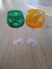 selten Bleikristall Römerglas Römer Gläser Likör Glas Überfang Kristallglas Stk