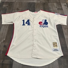 Pete Rose Montreal Expos Jersey 1982 Cooperstown Collection Size 50 (2XL/XL)