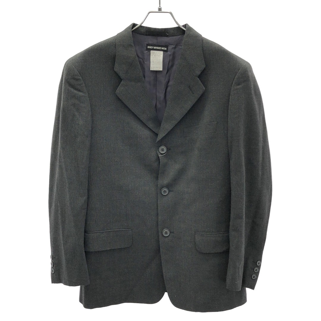 ISSEY MIYAKE Men Striped Set Up Suit Me87-fd004 Me-ff007 Gray S