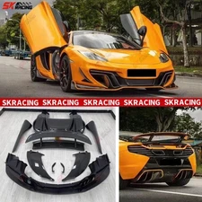 Half Carbon Fiber For 12-14 McLaren MP4-12C Front Rear Bumper Lip Wing Body Kits