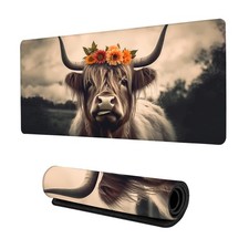 Desk Mat,Highland Cow Gaming Mouse Pad,XXL Extended Mouse Pad Mat for Office,...