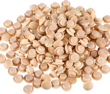 200 Pcs 3/8 Inch Wood Plugs for Screw Holes Mushroom Top Button Round Head Plug