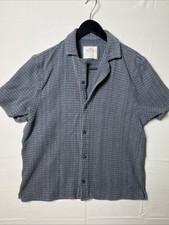 Men?s Boxy Fit Button Up Gray Tee Shirt By Holister Size Medium