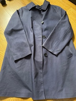 MACKINTOSH Dunkeld Navy Raincoat Size 44 Cotton Waterproof