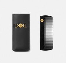 Versace Medusa 95 Hair Comb with Black Leather Case Retail $375