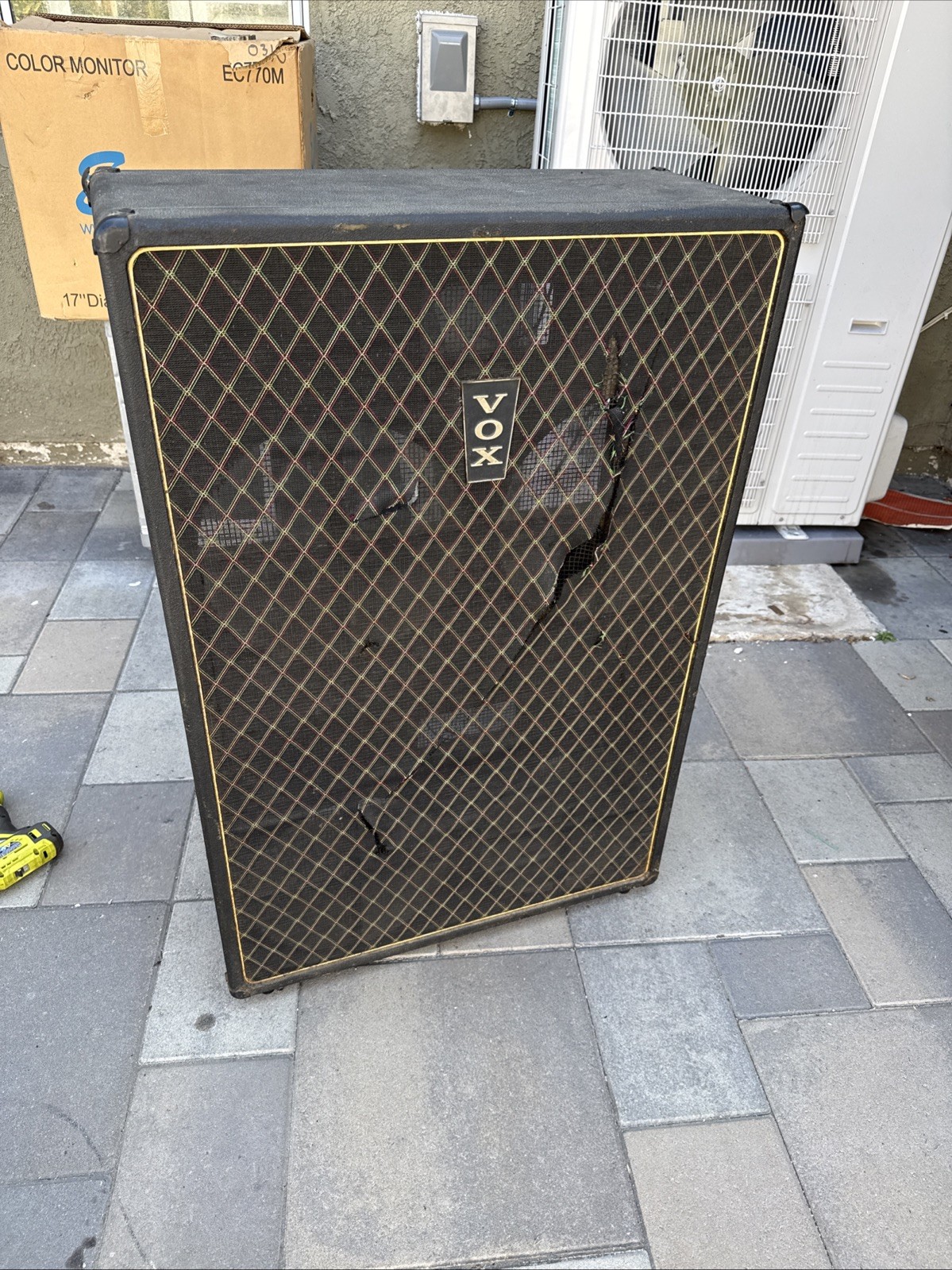 Vox Super Beatle 4x12 EMPTY Speaker Cabinet Original 1960s 1967