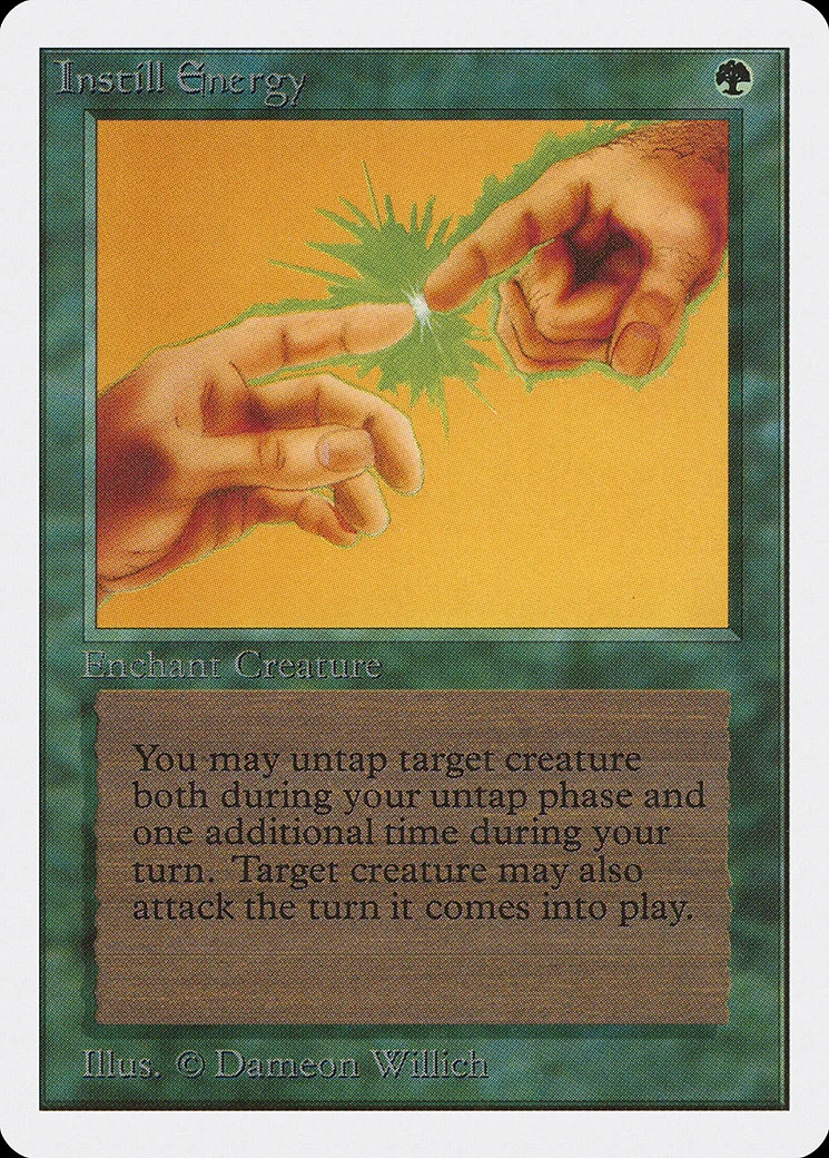 Instill Energy Unlimited PLD Green Uncommon MAGIC THE GATHERING CARD ABUGames