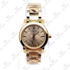 100 New Burberry BU9234 The City Gold Ion-plated Bracelet Women's Watch