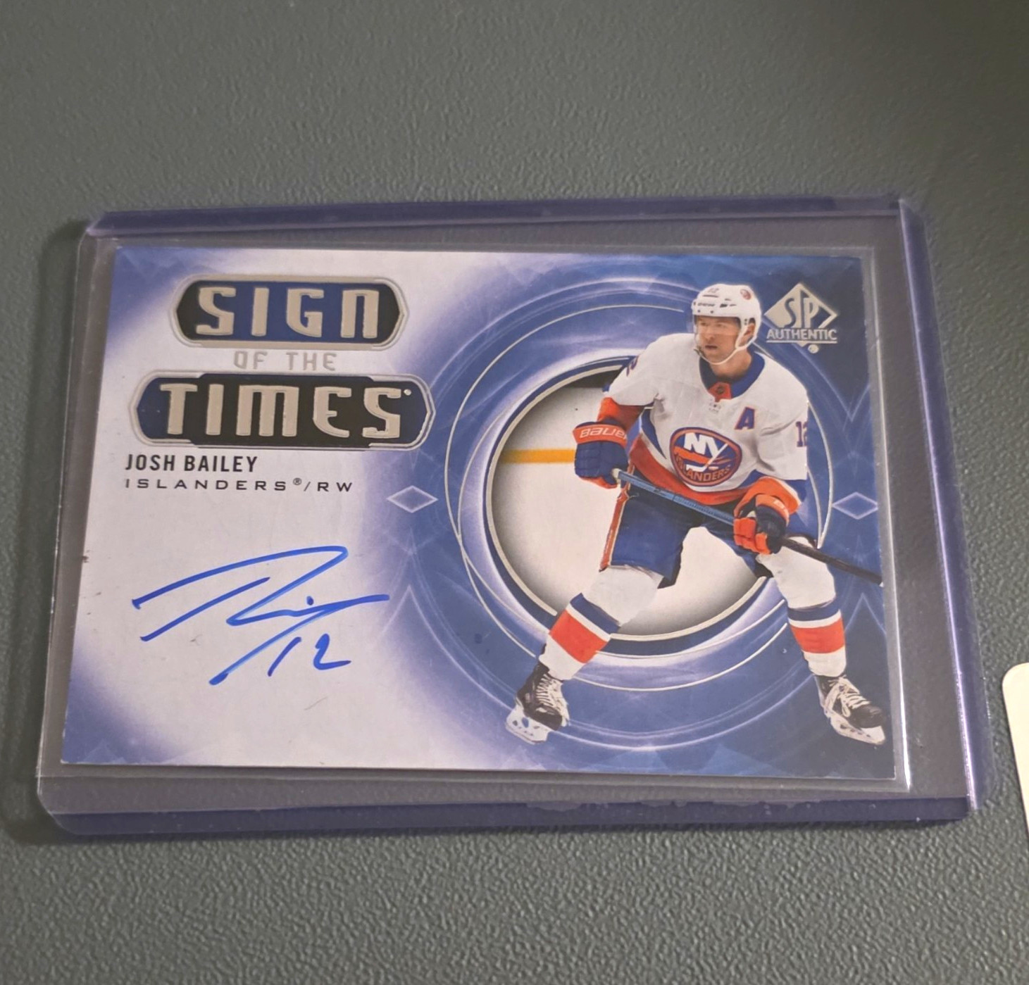 Upper Deck 2020-21 SP Authentic Sign of the Times Josh Bailey Islanders SOTT-JB