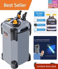 Aquarium External Ultra-Quiet Canister Filter, Fish Tank Water Circulation Fi...