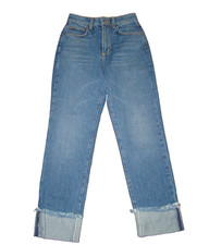 NEW CARMAR Bryce Jeans, High Waist Cuffed Cut-Offs Size 25 actual: 26" X "26"