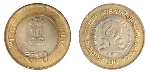 India 10 Rupees, 2015, KM #450, Mint, Commemorative