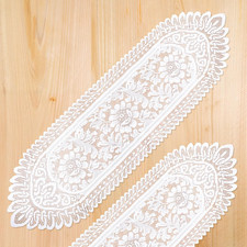 Lace Crochet Rectangular Table Runner, 2Pcs Boho Doilies 45 13.38 Table Dresser