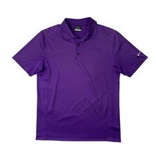 Nike Polo Shirt Mens M Medium Purple Golf Victory Dri Fit Quick Dry Performance
