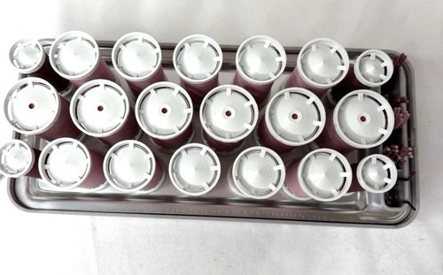 Vintage Pink Hair Curler Hot Rollers CLAIROL 3 Sizes Electric R-20 20 Clips - Picture 4 of 6