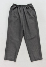Alfred Dunner Women's Pants Size 8 Ankle Gray Elastic Waist Pull On Pockets