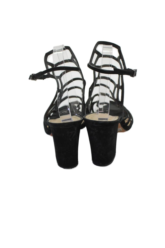 Schutz Mujer Cuero Tirantes Peep Toe Tacones Ultra Altos Negro Talla 9.5 Foto 3 de 4