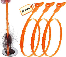Forlivese 3 Pack 25 Inch Drain Snake,Drain Clog Remover,Sink Snake for 3 pack