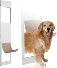 VEVOR XL Dog Door for Sliding Glass Door, Adjustable 75 7/8 80 11/16 , White