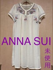 Anna Sui Off White Embroidered Dress Japan