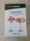 New OGGI Bakeware Set 2 Stainless Steel Martini Goblets 8oz Unbreakable Cocktail — photo 4