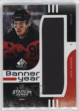 2024 Upper Deck SP Game Used Stadium Series Banner Year Relics Jack Hughes 1ln4
