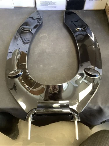 Proflo Elongated Open Front Commercial Toilet Seat. Black. PFTSCOF2000BL B1 - Picture 5 of 7